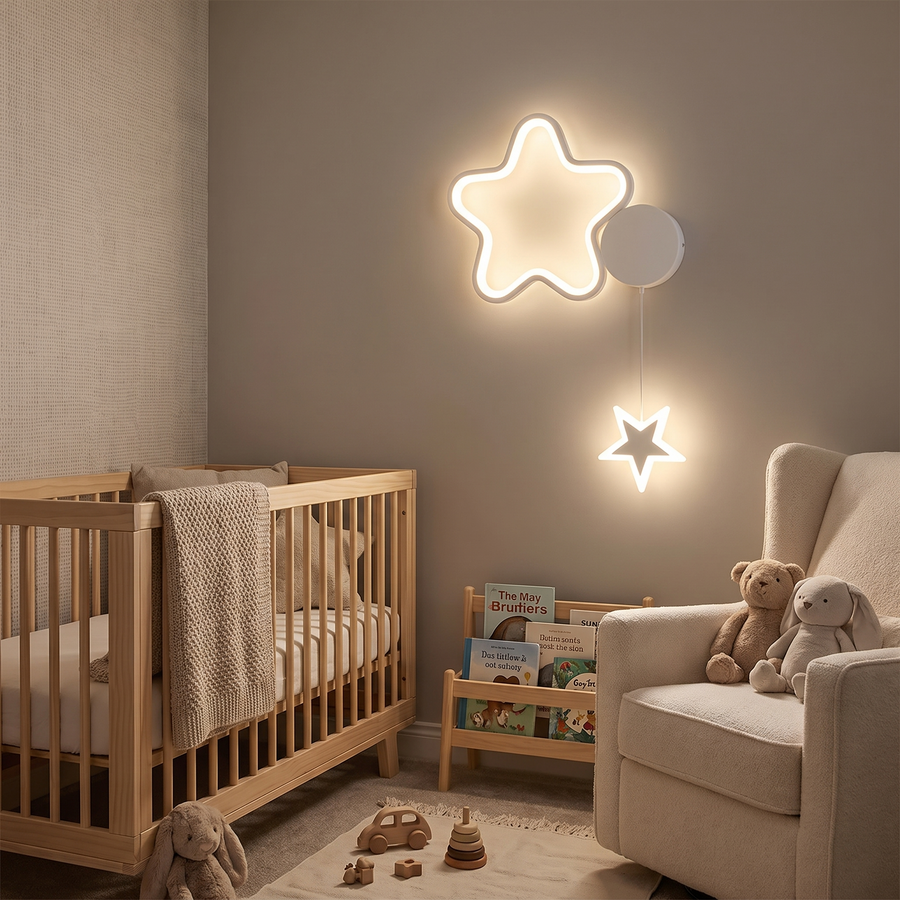 Luminária Infantil de Parede Cloud Star Moon