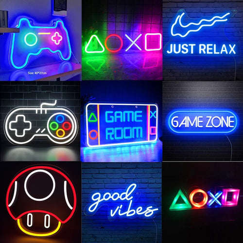 Luminária Decorativa LED Neon Gamer