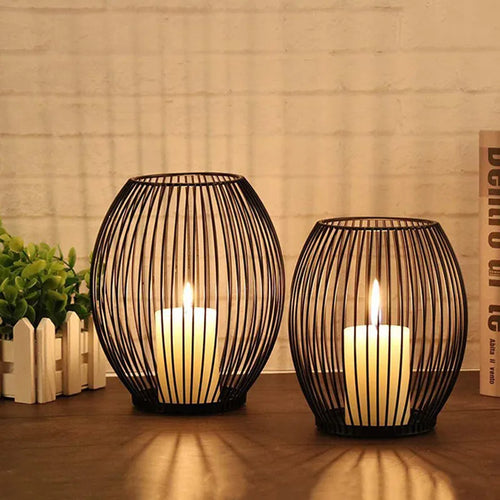 Coleção Porta-velas Elegância Rústica