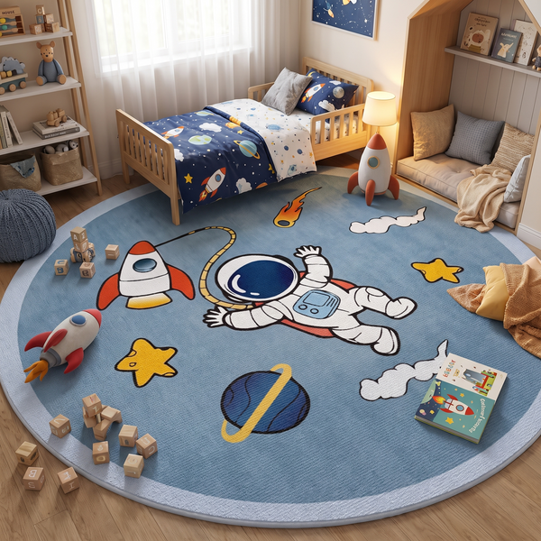 Tapete Infantil Redondo Astronauta