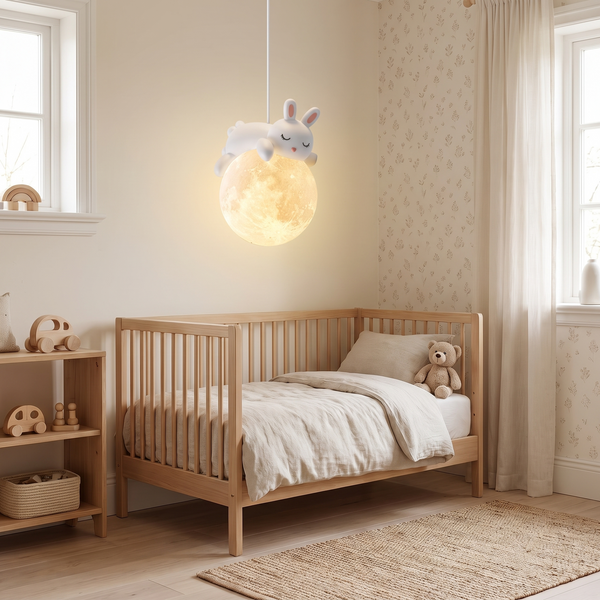 Luminária Infantil Nordic Rabbit & Bear